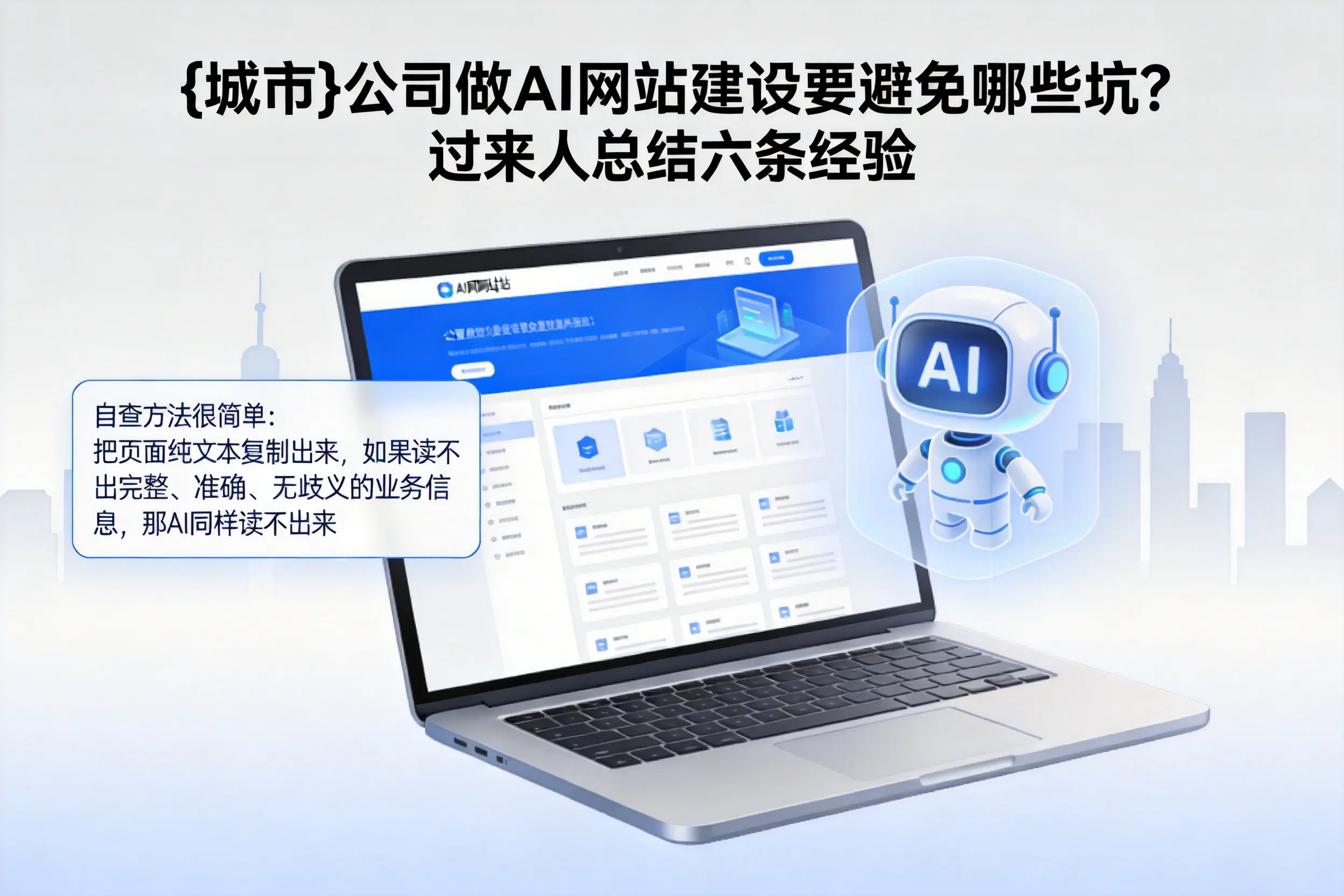 松原公司做AI网站建设要避免哪些坑？过来人总结六条经验